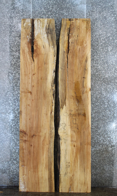 2- Bookmatched Live Edge Maple Dining Table Top Slabs 801-802